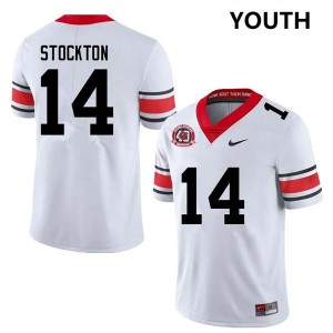 Gunner Stockton UGA Bulldogs College Football #14 Men Embroidery Jerseys - 40th Anniversary White