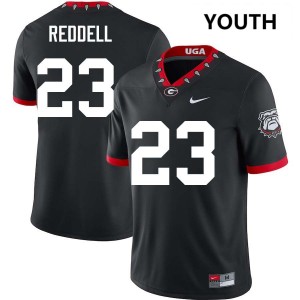 Jaden Reddell Georgia Bulldogs #23 Stitched Youth College Football Jerseys - 100th Anniversary Black
