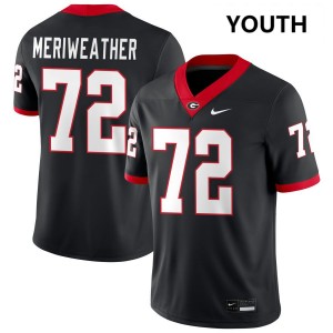 Jamal Meriweather Go Dawgs #72 Game College Football Youth Jersey - Black