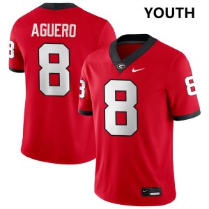 Joenel Aguero Go Dawgs Youth #8 College Football Stitched Jersey - Red