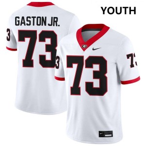 Juan Gaston Georgia Youth Game College Football #73 Jerseys - White