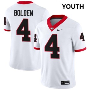 KJ Bolden UGA #4 Player College Football Youth Jerseys - White