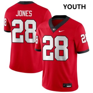 Kris Jones UGA Bulldogs College Football Youth #28 2025 Jersey - Red