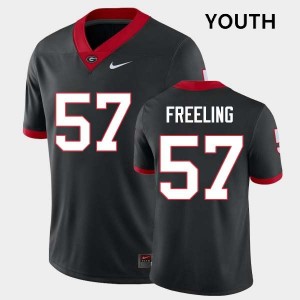 Monroe Freeling Georgia Bulldogs College Football Youth #57 NCAA Jerseys - Black