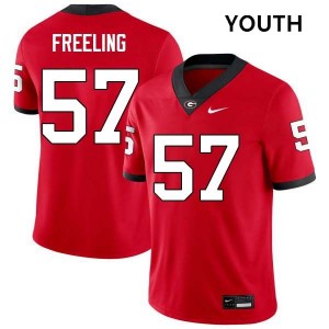 Monroe Freeling University of Georgia College Football #57 Youth Game Jerseys - Red