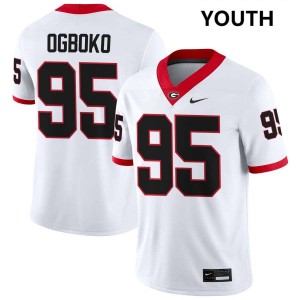 Nnamdi Ogboko Dawgs College Football #95 Youth 2025-26 Jerseys - White