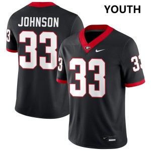 Quintavius Johnson UGA Youth Game College Football #33 Jerseys - Black