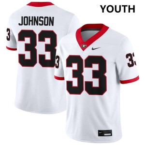 Quintavius Johnson UGA College Football #33 Youth Limited Jersey - White