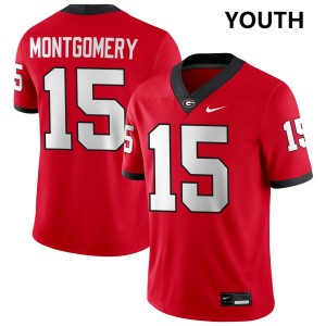 Ryan Montgomery Go Dawgs Stitched College Football Youth #15 Jerseys - Red