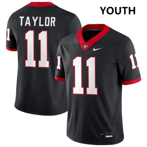 Talyn Taylor Georgia Bulldogs Youth High School #11 College Football Jerseys - Black