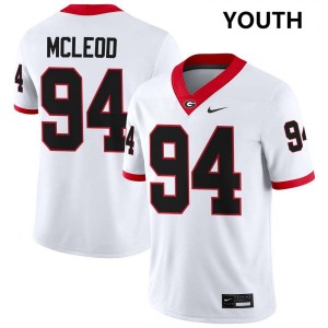 Xzavier McLeod Go Dawgs Youth Embroidery #94 College Football Jersey - White