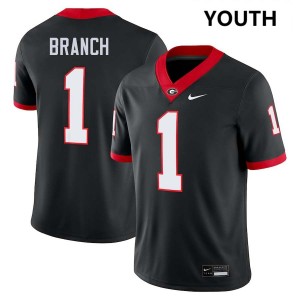 Zachariah Branch Dawgs Youth High School #1 College Football Jerseys - Black