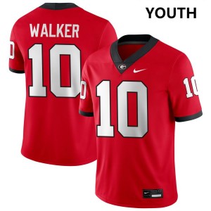 Zayden Walker University of Georgia Youth Stitched #10 College Football Jerseys - Red