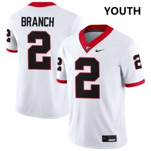Zion Branch Dawgs NCAA College Football Youth #2 Jersey - White