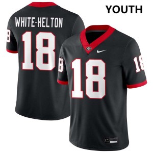 Sacovie White-Helton UGA College Football #18 Stitched Youth Jersey - Black