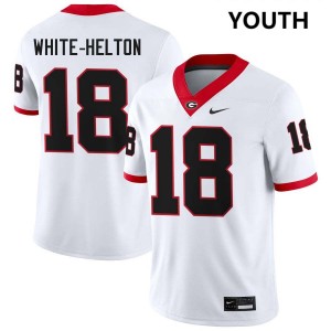 Sacovie White-Helton UGA Youth High School #18 College Football Jersey - White