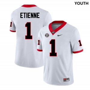 Trevor Etienne Georgia Bulldogs #1 Youth Stitched College Football Jersey - White