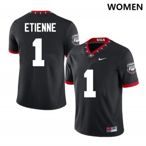 Trevor Etienne UGA Bulldogs #1 Women Stitched College Football Jersey - 100th Anniversary Black