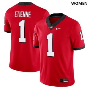 Trevor Etienne Go Dawgs University College Football #1 Women's Jersey - Red